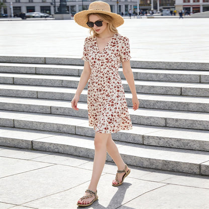 Flat Sandals for Women Summer: Casual Boho Beaded Toe Ring Dress Shoes - Comfortable Vacation Daily Walking Shoes